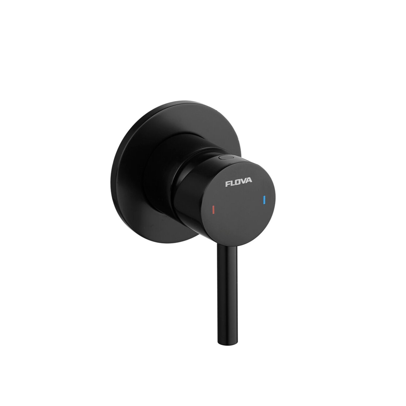 Flova Levo 1 Outlet Concealed Manual Shower Valve With Cover Plate - Matt Black