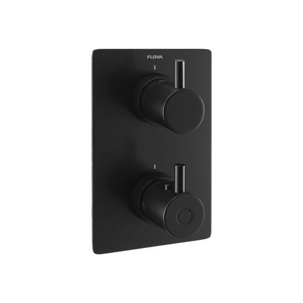 Flova Levo Smartbox Square Finishing Kit - Matt Black