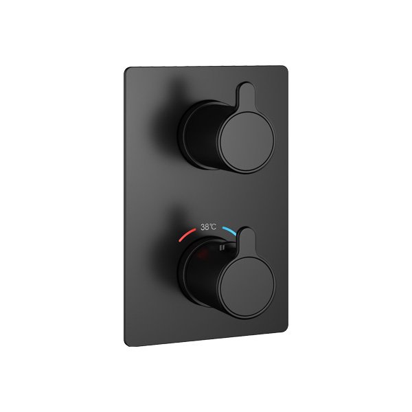 Flova Moonlight Square Smartbox Finishing Set - Matt Black