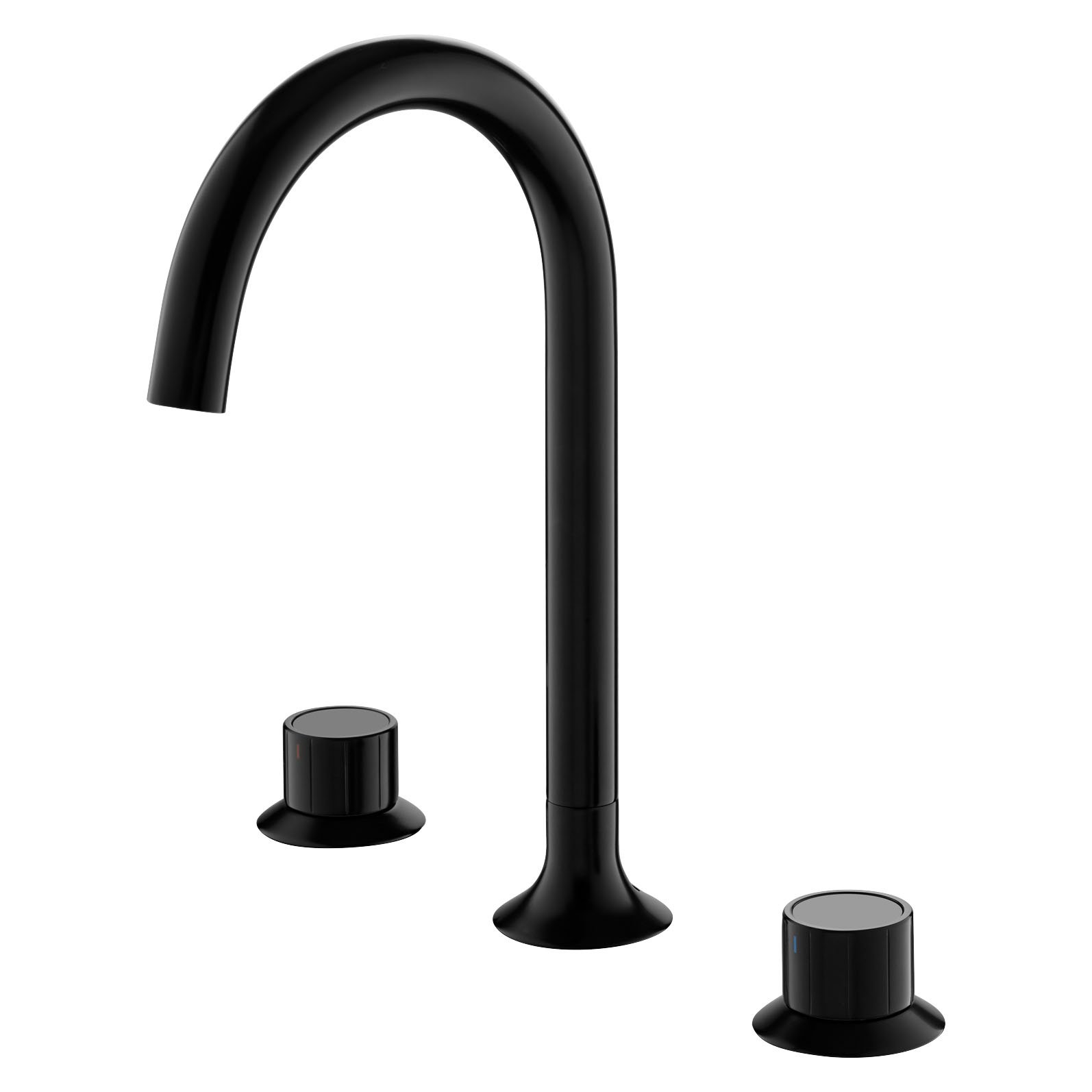 Flova Moonlight 3-Hole Basin Mixer Tap - Matt Black