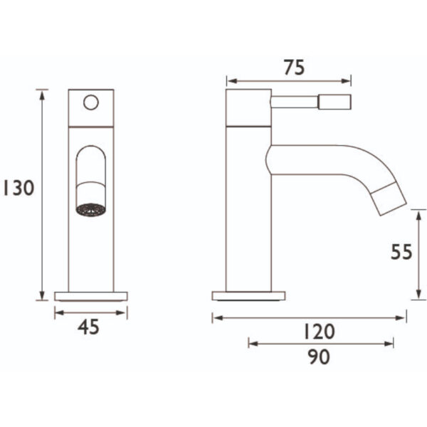 Bristan Mila Basin Pillar Taps - Image 2
