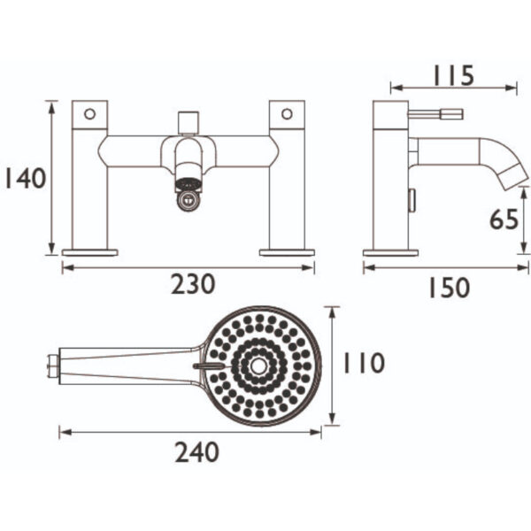 Bristan Mila Bath Shower Mixer Tap - Image 2