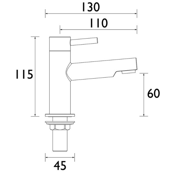 Bristan Mios 1/2 Inch Basin Pillar Taps - Chrome - Image 2