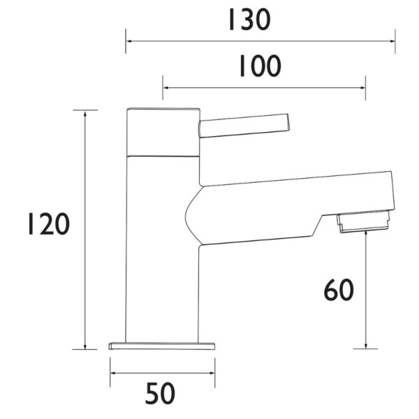 Bristan Mios 3/4 Inch Bath Pillar Taps - Chrome - Image 2