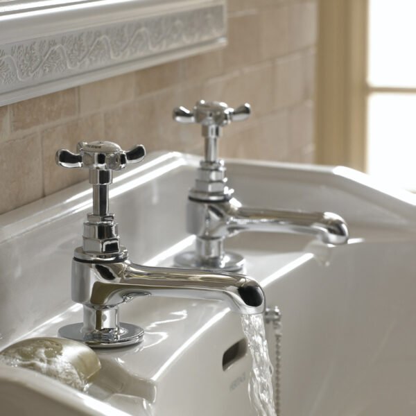 Bristan 1901 Basin Pillar Taps  and Ceramic Disc Valves - Chrome - Image 3