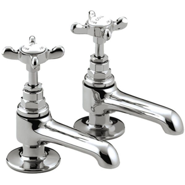 Bristan 1901 Basin Pillar Taps  and Ceramic Disc Valves - Chrome