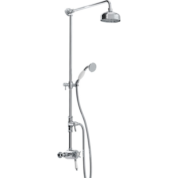 Bristan 1901 Exposed Concentric Shower Valve With Diverter And Rigid Riser Kit - Chrome