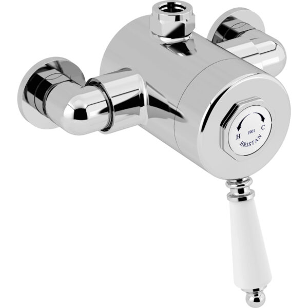 Bristan 1901 Exposed Sequential Top Outlet Shower Valve Only - Chrome