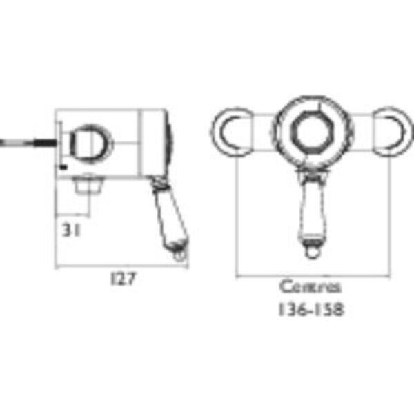 Bristan 1901 Exposed Sequential Shower Valve Only - Chrome - Image 2