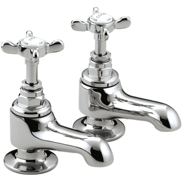 Bristan 1901 Bath Pillar Taps  and Ceramic Disc Valves - Chrome