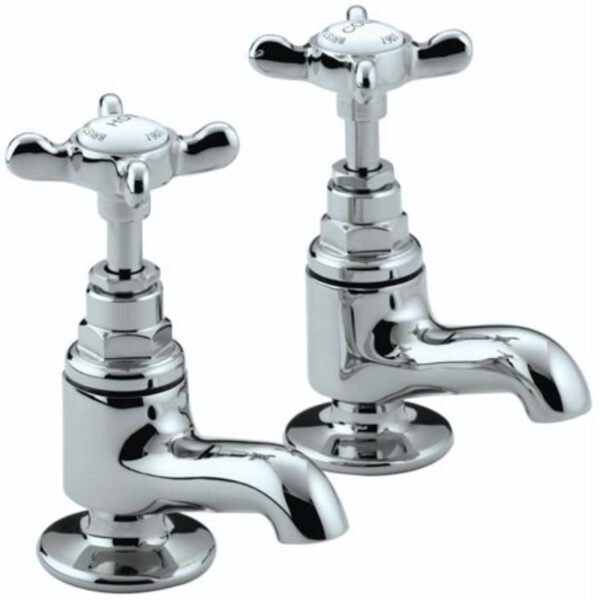Bristan 1901 Vanity Basin Pillar Taps  and Ceramic Disc Valves - Chrome