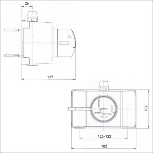Bristan Opac Exposed Shower Valve With Lever Handle And Shroud - Chrome - Image 2