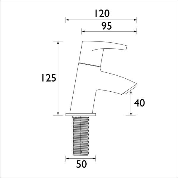 Bristan Orta Bath Pillar Taps - Chrome - Image 2