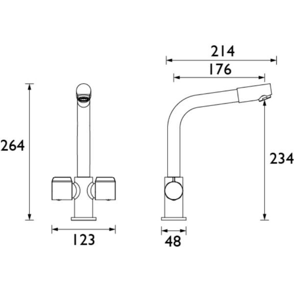 Bristan Pinnacle Monobloc Sink Mixer Tap - Chrome - Image 2