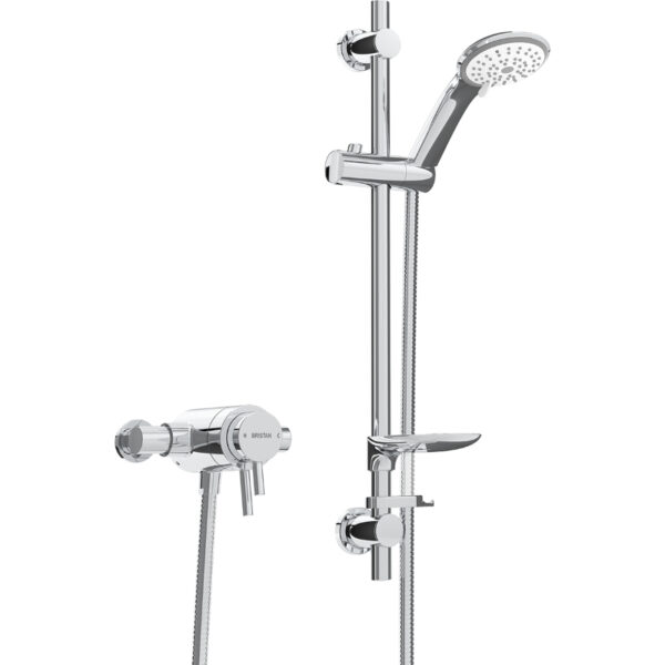 Bristan Prism Exposed Concentric Shower Valve With Adjustable Riser Kit - Chrome