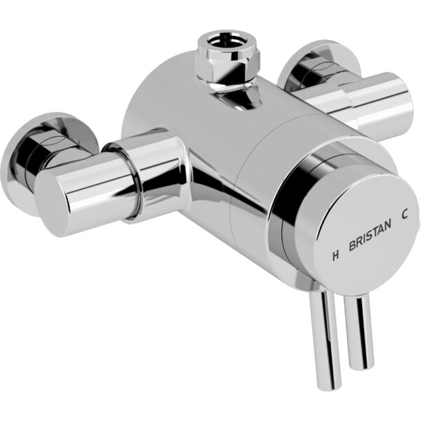 Bristan Prism Exposed Concentric Top Outlet Shower Valve Only - Chrome