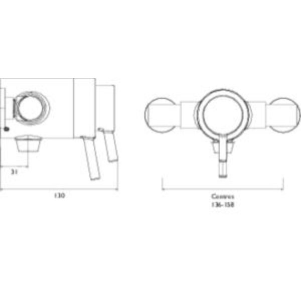 Bristan Prism Exposed Concentric Shower Valve Only - Chrome - Image 2