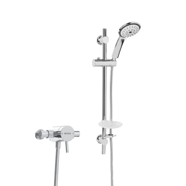 Bristan Prism Exposed Sequential Shower Valve With Adjustable Riser Kit - Chrome