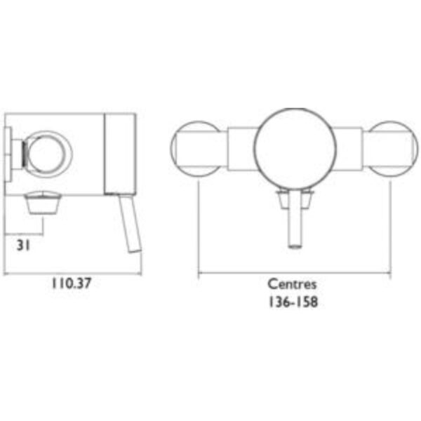 Bristan Prism Exposed Sequential Shower Valve Only - Chrome - Image 2