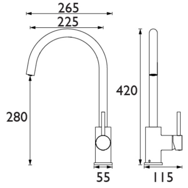 Bristan Pistachio Easyfit Monobloc Sink Mixer Tap - Image 2