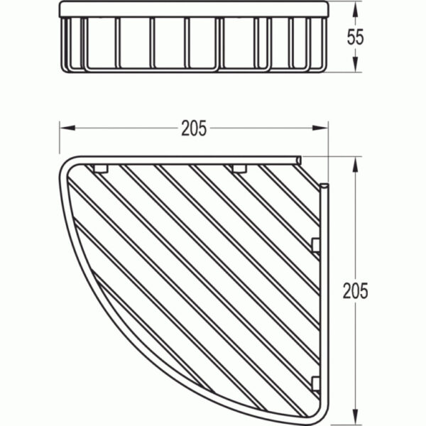 Flova Coco Corner Shower Basket - 205mm Wide - Image 2