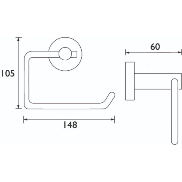 Bristan Round Toilet Roll Holder - Image 2