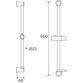 Bristan Riser Rail With Fixed Brackets - Chrome - Image 2