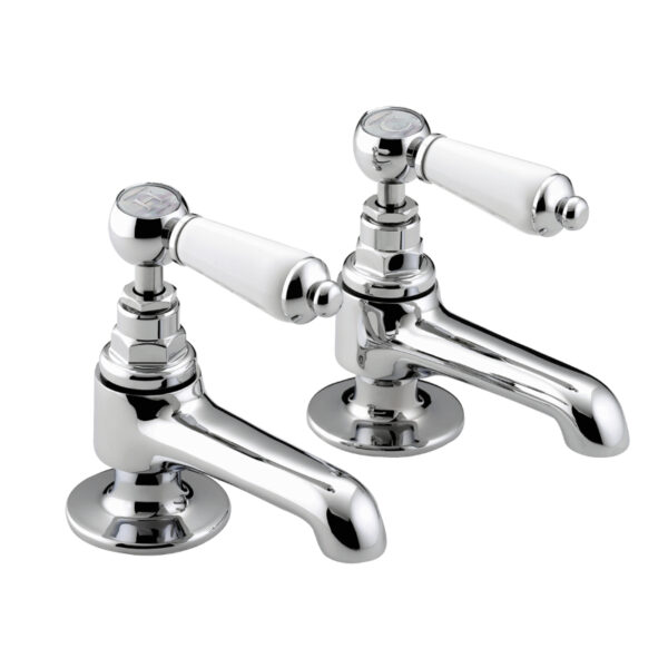 Bristan Renaissance Basin Pillar Taps - Chrome