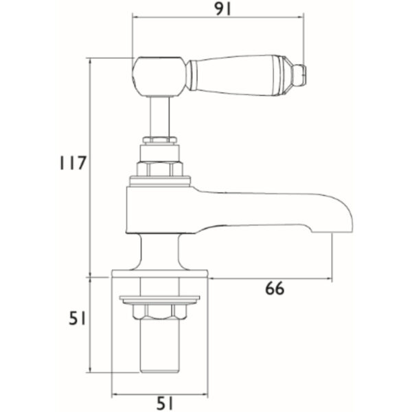 Bristan Renaissance Basin Pillar Taps - Chrome - Image 2