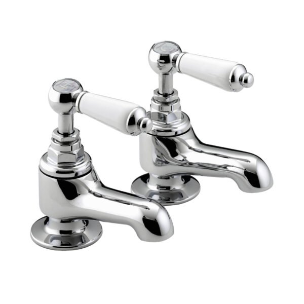 Bristan Renaissance Bath Pillar Taps - Chrome