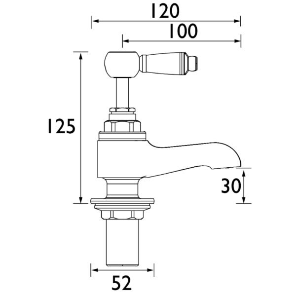 Bristan Renaissance Bath Pillar Taps - Chrome - Image 2
