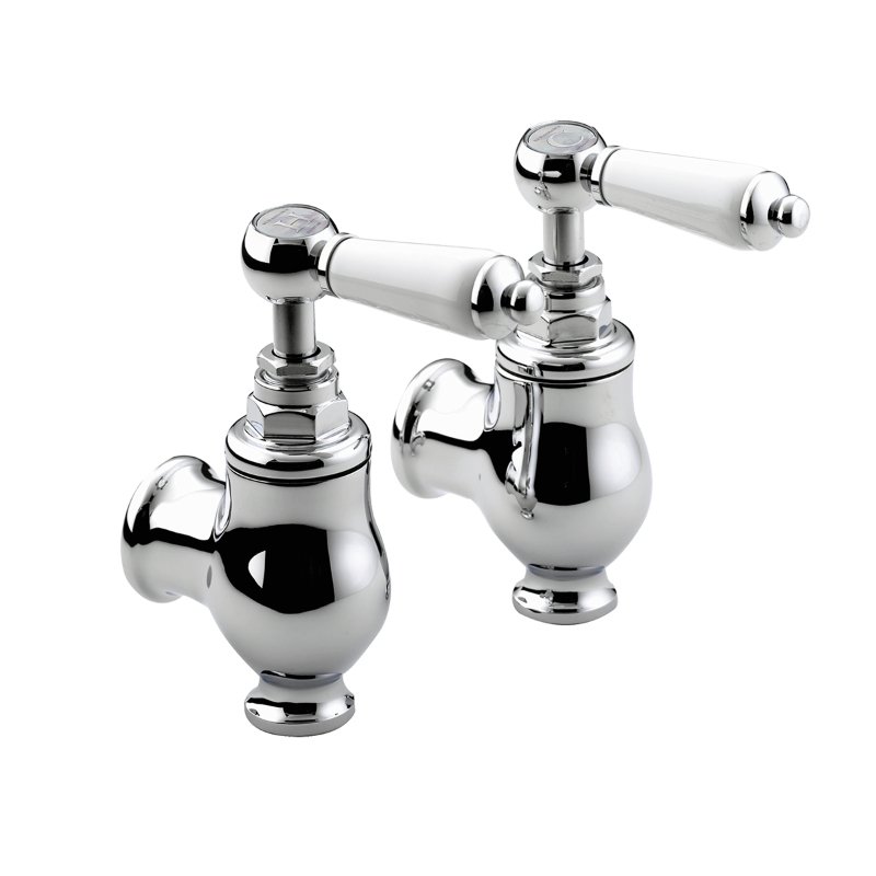 Bristan Renaissance Globe Basin Pillar Taps - Chrome