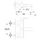 Flova Smart Wall Mounted Manual Single Lever Bath Shower Mixer - Diamond Chrome - Image 2