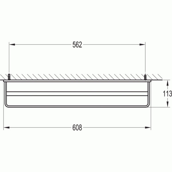 Flova Sofija Double Towel Shelf - Diamond Chrome - Image 2