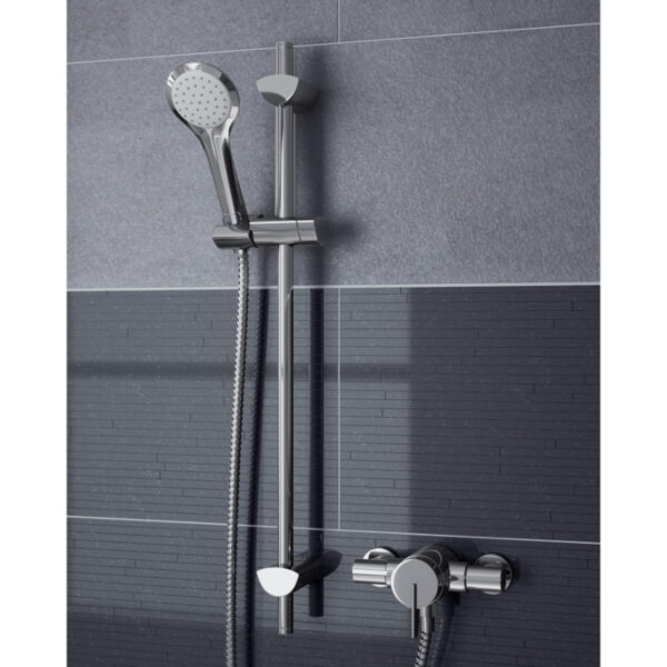 Bristan Sonique Thermostatic Surface Mounted Shower Valve With Adjustable Riser - Chrome - Image 3