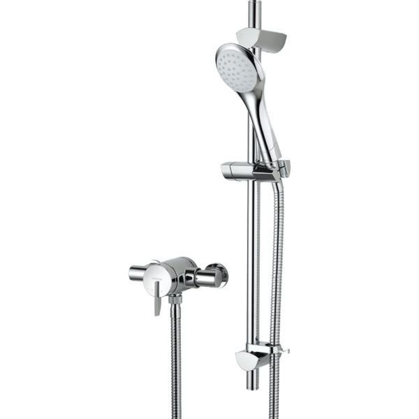 Bristan Sonique Thermostatic Surface Mounted Shower Valve With Adjustable Riser - Chrome