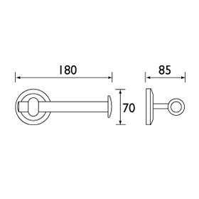 Bristan Solo Single Toilet Roll Holder - Chrome - Image 2