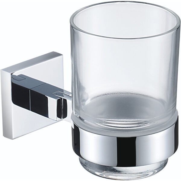 Bristan Square Tumbler And Holder - Chrome