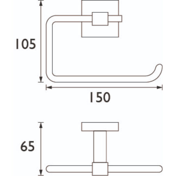 Bristan Square Toilet Roll Holder - Image 2