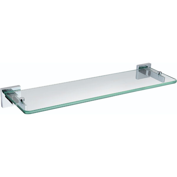 Bristan Square Glass Shelf - Chrome
