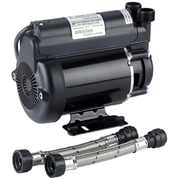 Bristan 2.0 Bar Single Ended Shower Pump By Stuart Turner - Black