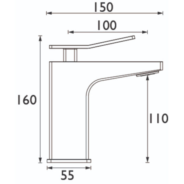 Bristan Tangram 1 Hole Bath Filler Tap - Image 2