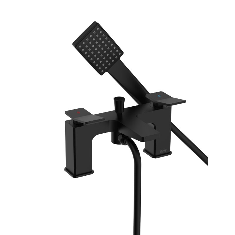 Bristan Tangram Bath Shower Mixer Tap - Black