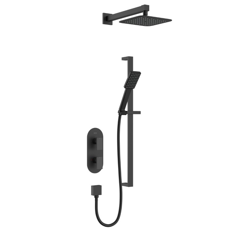 Bristan Tangram Concealed Dual Control Shower Pack - Black