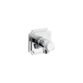Bristan Square Shower Wall Outlet With Bevelled Plate - Chrome