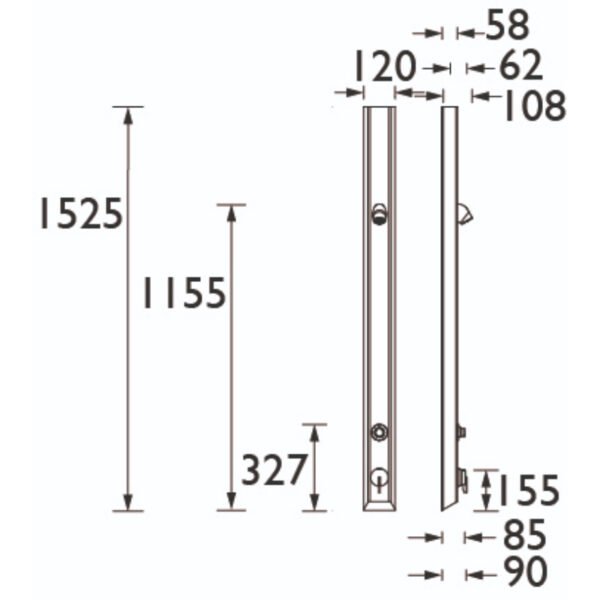 Bristan Timed Flow Shower Panel With Vr Head - Image 2