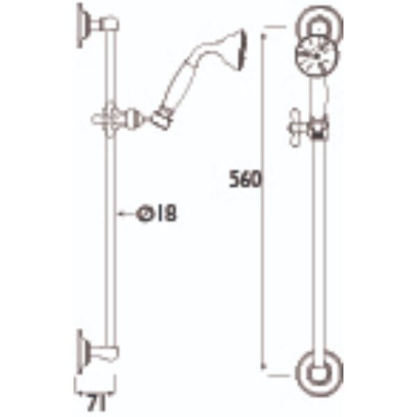 Bristan Deluxe Shower Kit - Chrome - Image 2