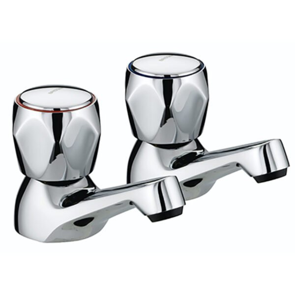 Bristan Club Basin Pillar Taps - Chrome