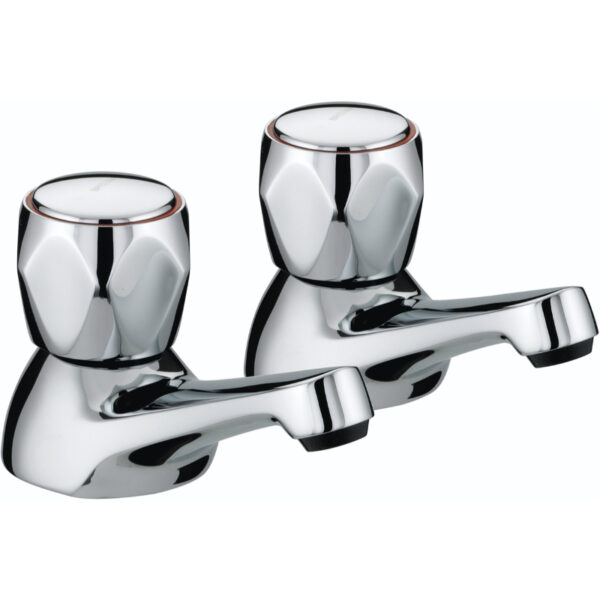 Bristan Club Bath Pillar Taps - Chrome