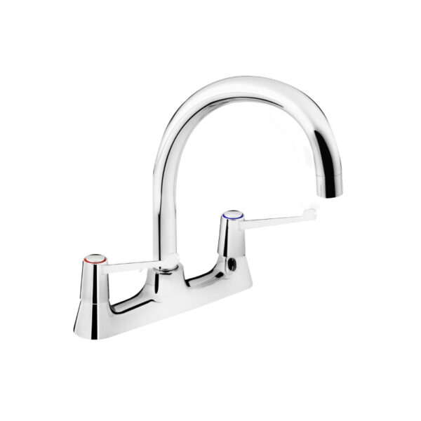 Bristan Lever Deck Sink Mixer Tap With 6In Levers And Ceramic Disc Valves - Chrome